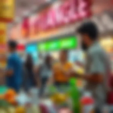 Community Engagement at Triangle Supermarket Community members engaging in activities at Triangle Supermarket during a local event.