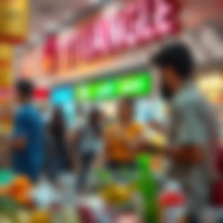 Community Engagement at Triangle Supermarket Community members engaging in activities at Triangle Supermarket during a local event.