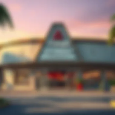 Triangle Supermarket Entrance Exterior view of Triangle Supermarket showcasing its inviting entrance.