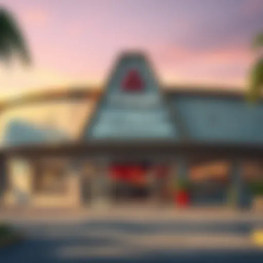 Triangle Supermarket Entrance Exterior view of Triangle Supermarket showcasing its inviting entrance.