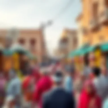 A vibrant community gathering in Um Ramool, reflecting the cultural richness of the area