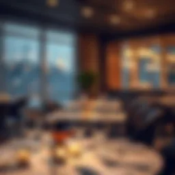 Elegant dining setup at Walima Restaurant