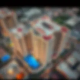 Aerial view showcasing the architectural design of Wasl Samari Residence