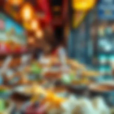 Diverse menu items representing various cuisines offered