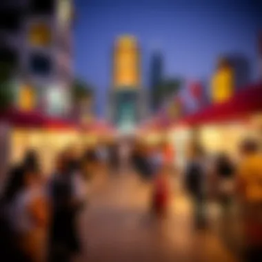 A bustling community event taking place within Gate Village 6