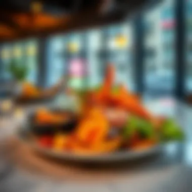 Fusion of Traditional and Modern Cuisine A vibrant dish showcasing the fusion of traditional and modern culinary styles.