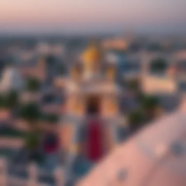 Surrounding landscape reflecting the cultural integration in Dubai near Gurudwara Al Aweer