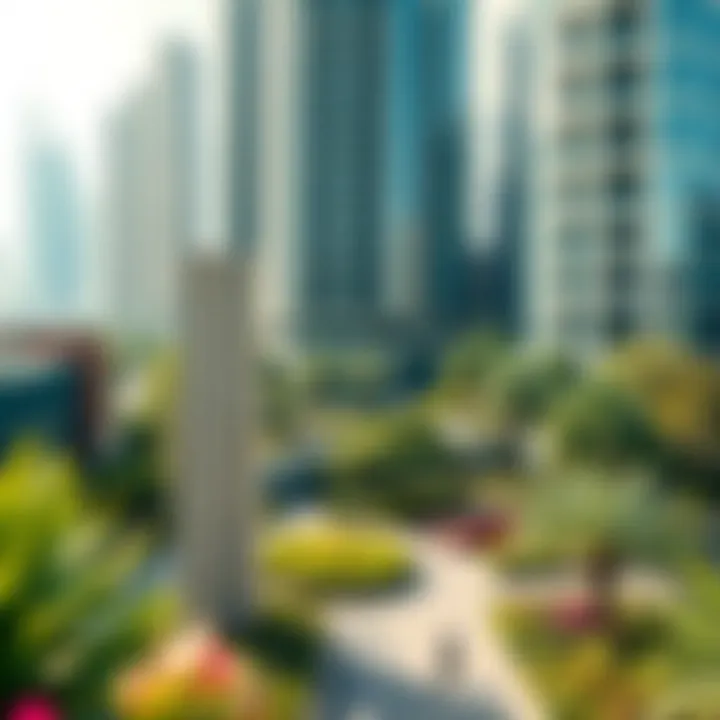 A thriving green space in the heart of a bustling city