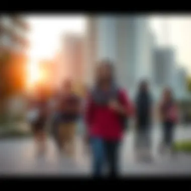 Diversity in Student Community A diverse group of international students exploring the campus grounds