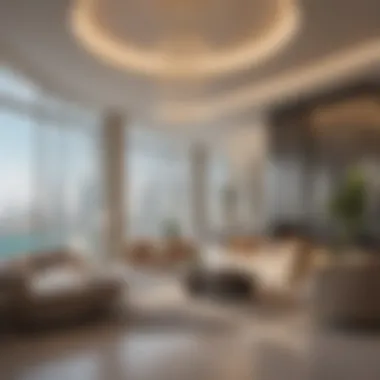 Interior design of a luxurious apartment in JBR Tower.