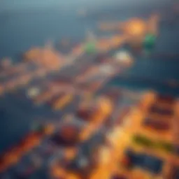 Aerial view of Jebel Ali Port showcasing its vastness and structure