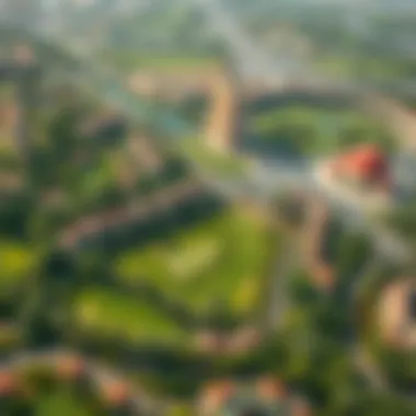 Lush Greenery of Jumeirah Golf Estates Aerial view of Jumeirah Golf Estates showcasing lush greenery