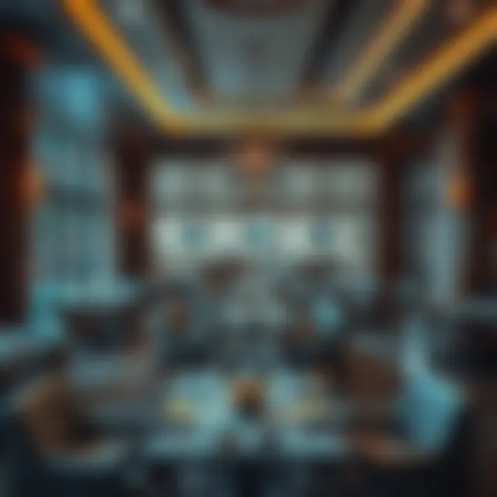 Exquisite Dining Experience Dining area with elegant decor at Jumeirah Golf Estates Club House