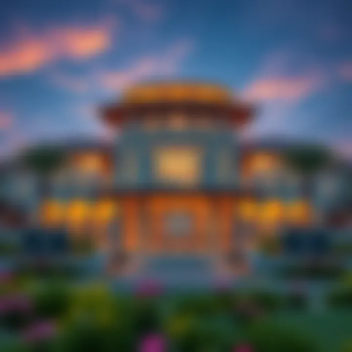 Architectural Marvel of the Club House Exterior view of the Jumeirah Golf Estates Club House showcasing its architectural design