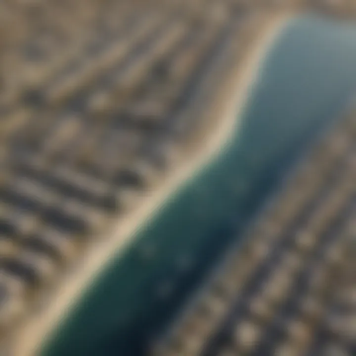 Aerial view of Jumeirah Harbour showcasing its intricate design and coastal beauty