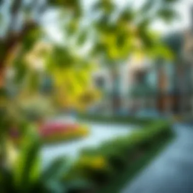 Lush landscapes and serene outdoor spaces in the community