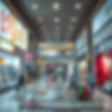 Interior shot of JVC Mall displaying diverse retail options