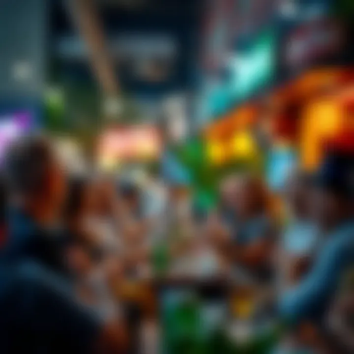 A vibrant community event taking place at Lime Tree Cafe, filled with laughter and interaction