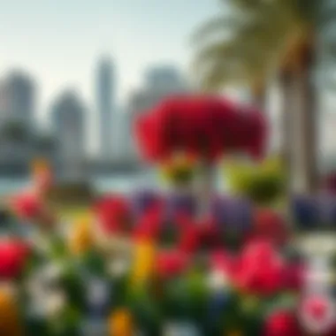 Beautifully landscaped gardens enhancing the lakeside environment