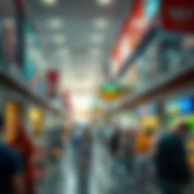 Peak Shopping Hours Busy shopping aisle during peak hours