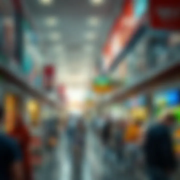 Peak Shopping Hours Busy shopping aisle during peak hours