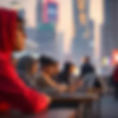 Students Engaged in Collaborative Learning Students engaged in a collaborative learning activity