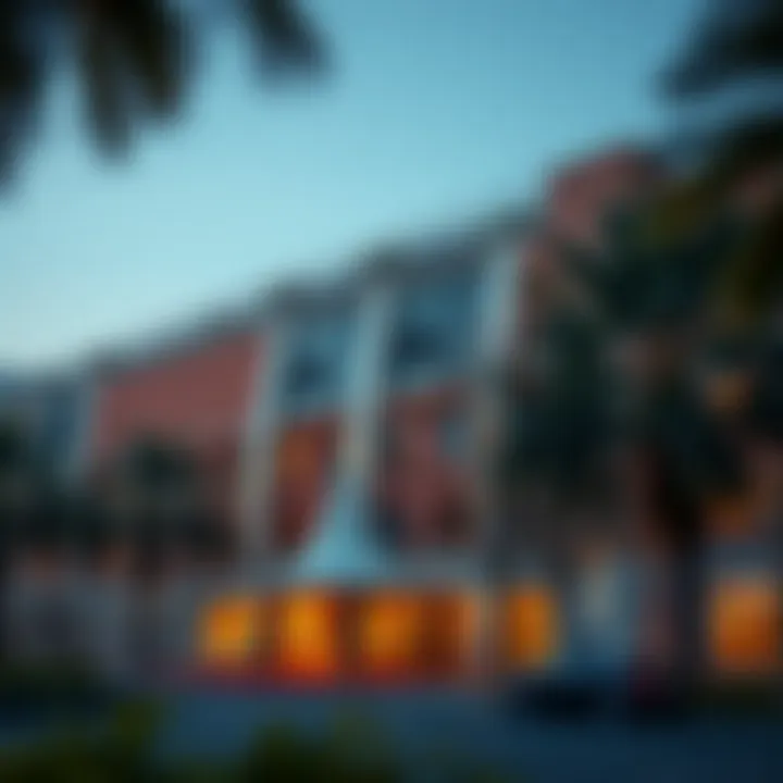 Exterior Architecture of Lycée Français International Georges Pompidou Exterior architecture of the school building