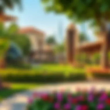 Lush green spaces at Madina Silicon Oasis