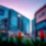 Aesthetic view of Manazel Meydan showcasing its modern architectural design