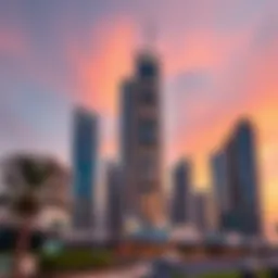 Stunning exterior view of Maya 1 Tower against the Dubai skyline.