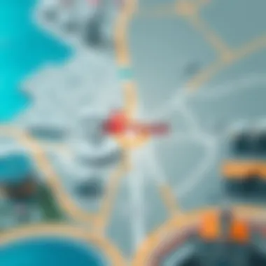 Location Map of Meydan Dubai Map highlighting Meydan's strategic location within Dubai