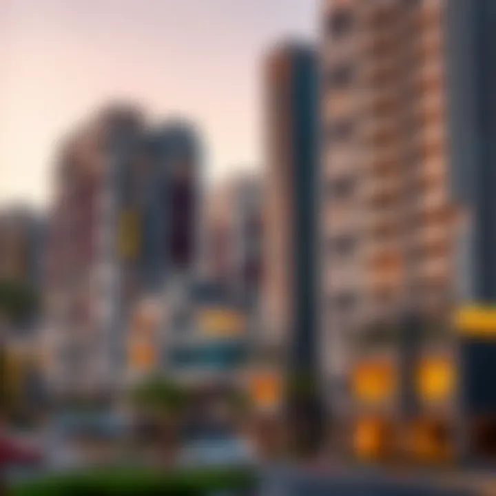 Modern Architecture in Motor City Modern residential buildings highlighting the architectural design in Motor City