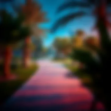 Pathways winding through the tranquil landscapes of Mushrif Park