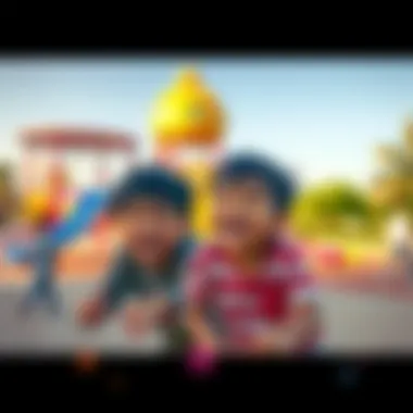 Joyful Moments at Mushrif Park Playful children enjoying the park's recreational facilities