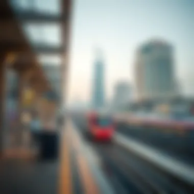 Metro station at Dubai Creek Harbour