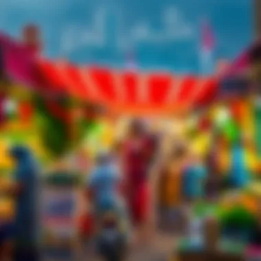 Vibrant local market showcasing regional culture