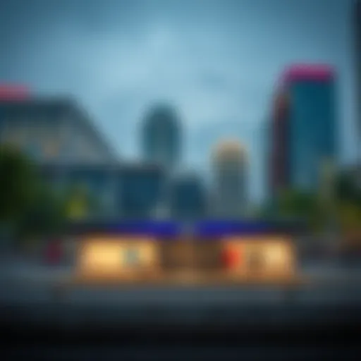 Metro station exterior showcasing modern architecture
