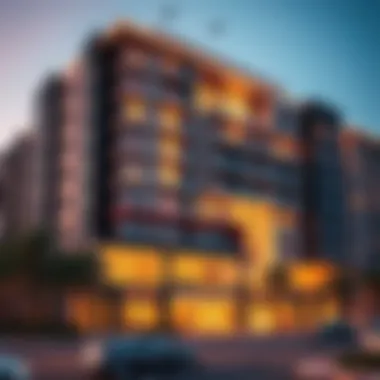 Sophisticated Architectural Design of Noor Apartments Elegant architectural facade of Noor Apartments showcasing modern design