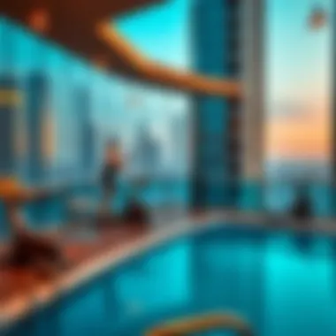 Exclusive Amenities Available at Noor Apartments Luxurious amenities at Noor Apartments including gym and pool