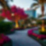 Lush landscaping of North Park