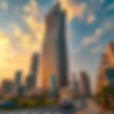 Urban Context of Phoenix Tower Ground level perspective of the Phoenix Tower with surrounding urban landscape.