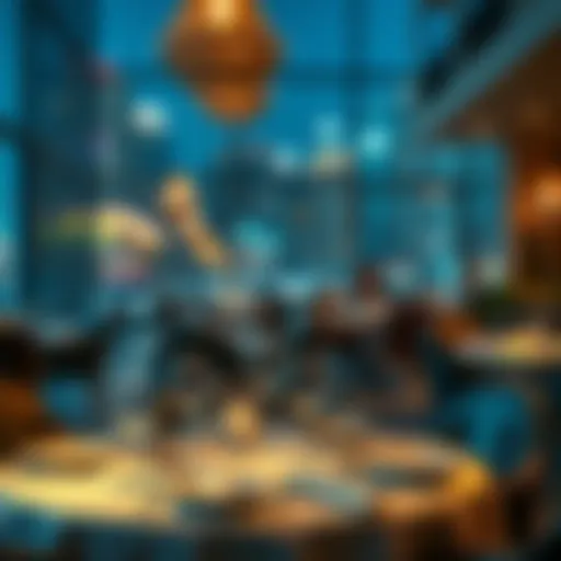 Luxurious Dining at Prato Restaurant Luxurious dining setup at Prato with elegant decor