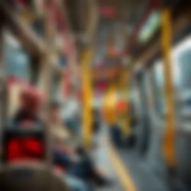 Commuters enjoying a smooth ride on the metro