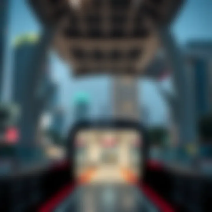 Metro station entrance with modern architecture