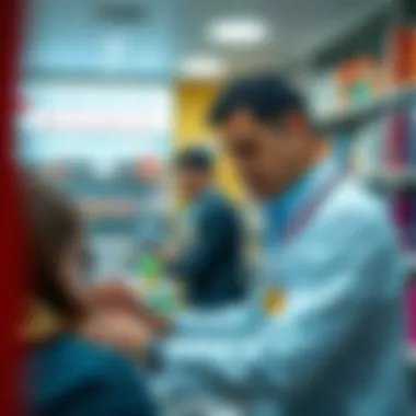 Dedicated Service at Remraam Pharmacy Pharmacist assisting a customer at Remraam Pharmacy