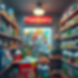 Interior view of Remraam Pharmacy showcasing a variety of health products