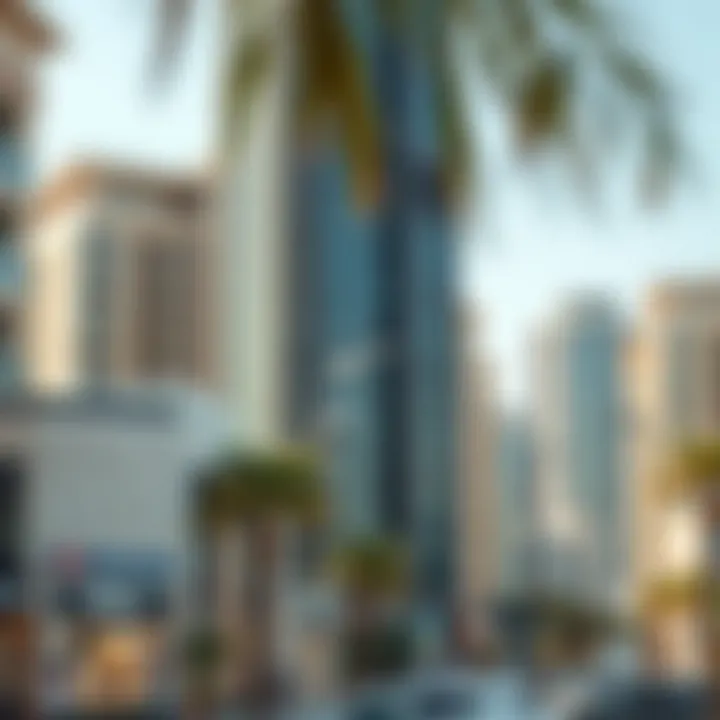 Attractive urban architecture in a Dubai residential area