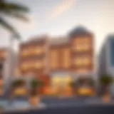 Stunning exterior view of Roda Amwaj Suites showcasing modern architecture