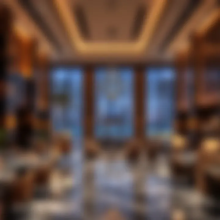 Luxurious lobby area highlighting sophisticated design and ambiance