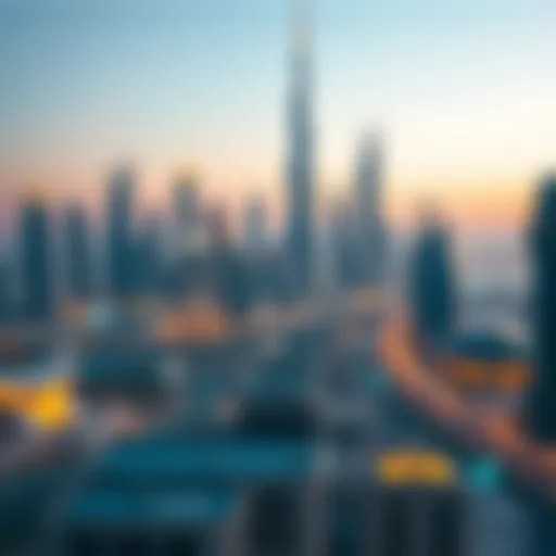A futuristic skyline of Dubai showcasing silicone architecture